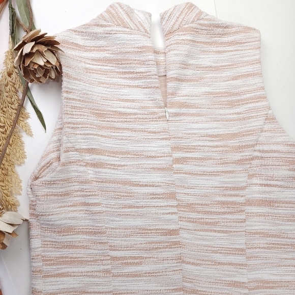 Sharagano White Beige Tweed  Dress Sz 14 - Picture 12 of 12